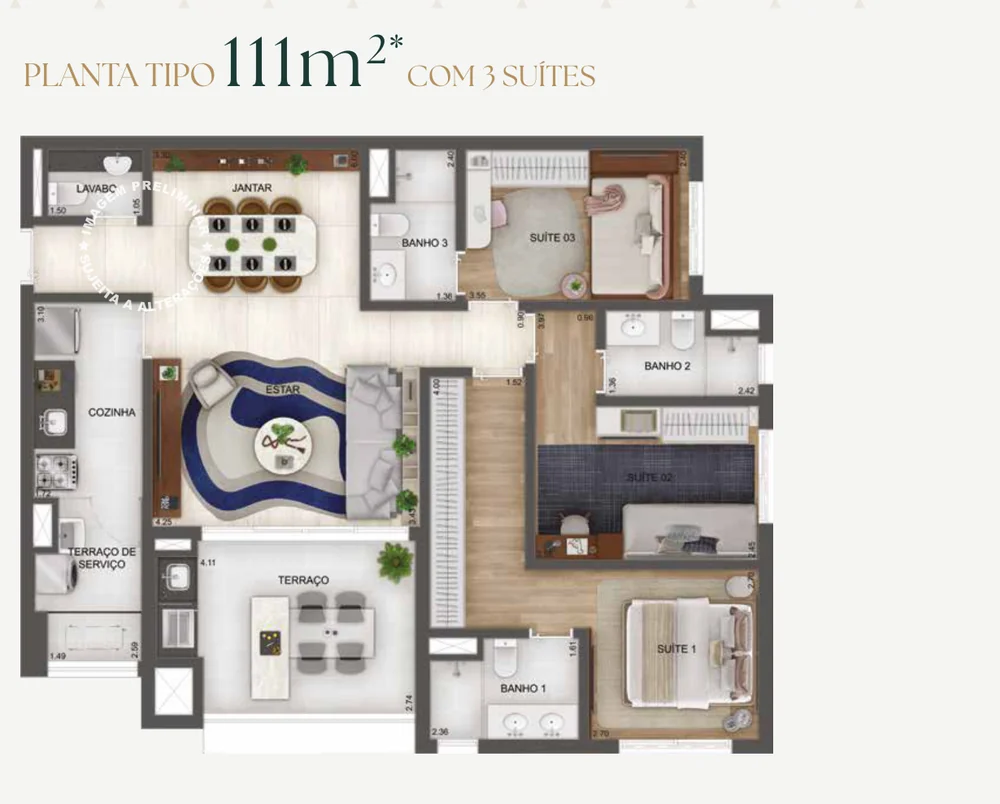 Planta 111 m² GranResort