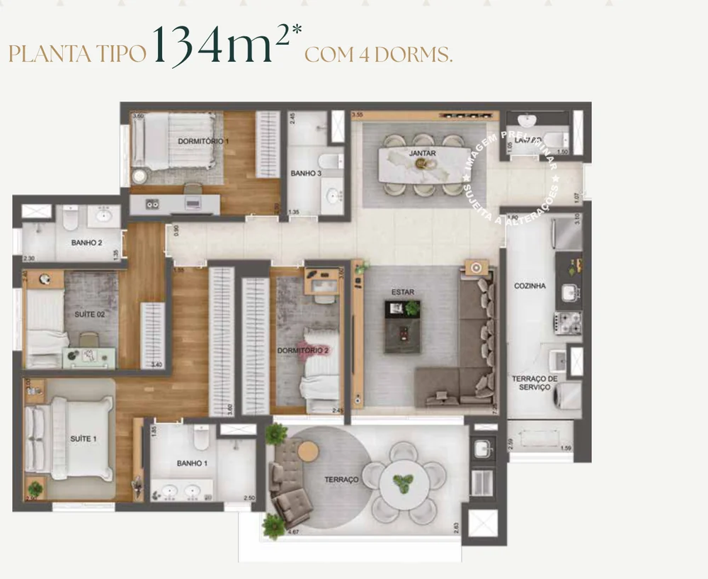 Planta 134 m² GranResort
