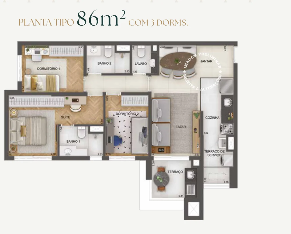 Planta 86 m² GranResort
